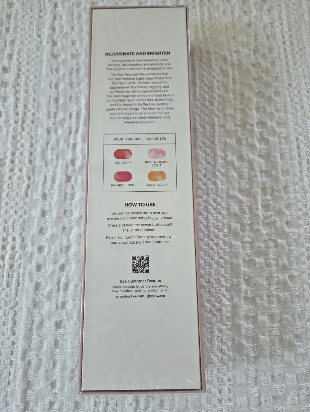 Solawave Radiant Renewal Eye Recovery Pro Light Therapy Mask | New
